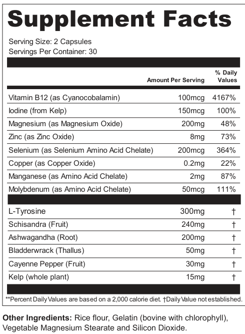 Supplement Facts for Granite Drift