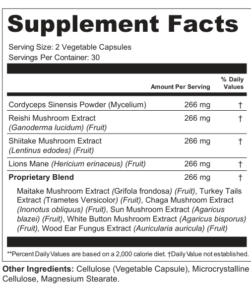 Supplement Facts for Stem
