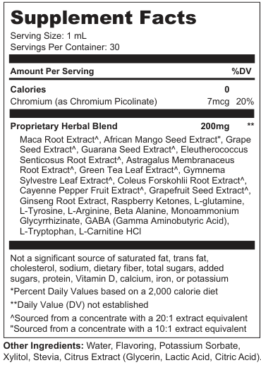 Supplement Facts for Summit Drift