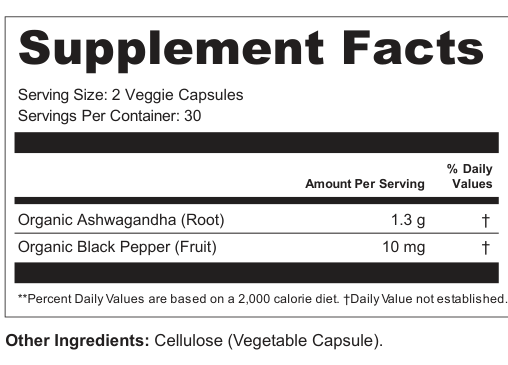 Supplement Facts for Boulder Veil